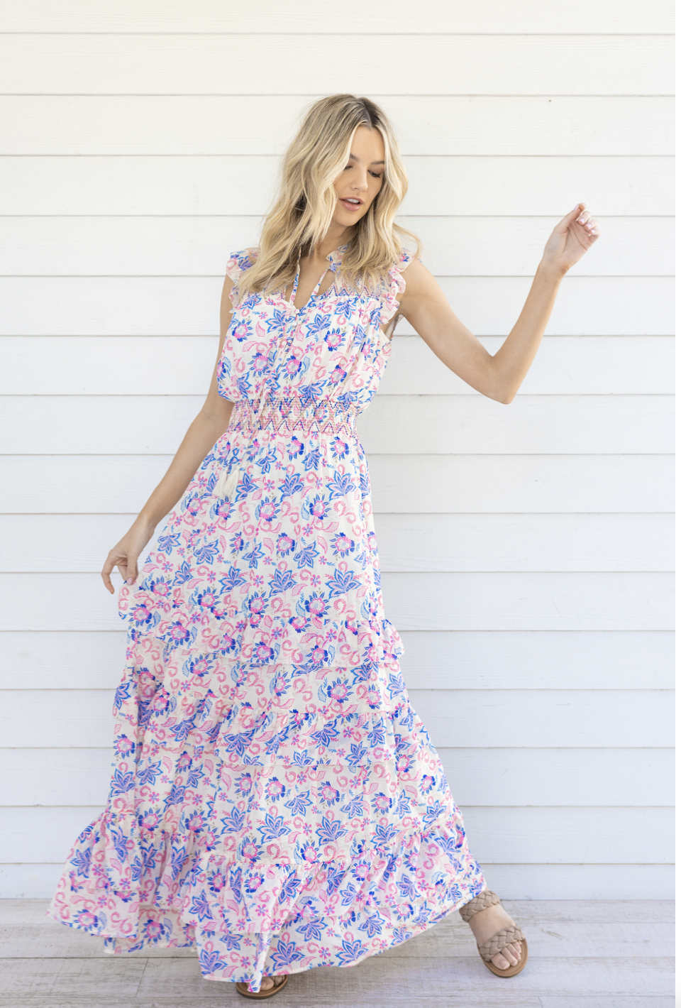 Hazel blues shop maxi dress