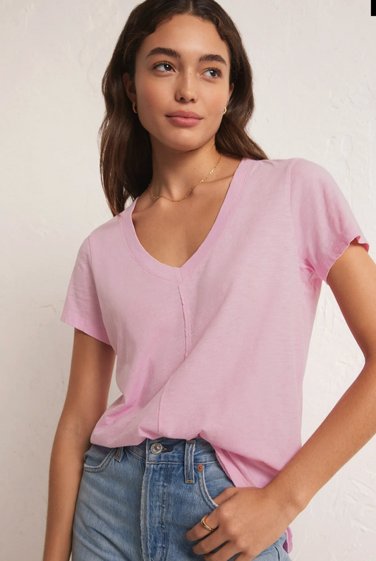 Asher v neck in hibiscus