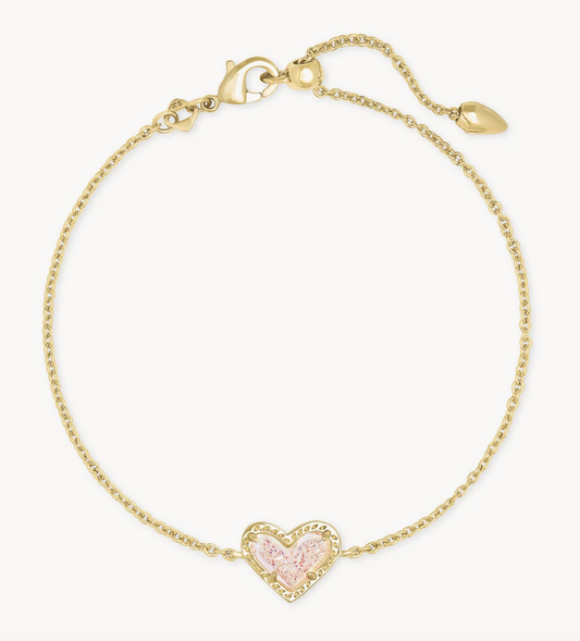Ari heart delicate chain bracelet