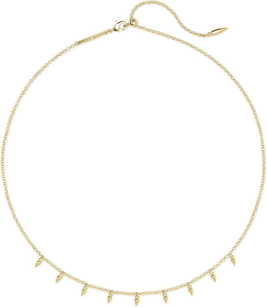 Addison necklace gold metal choker - Heart On A Hanger