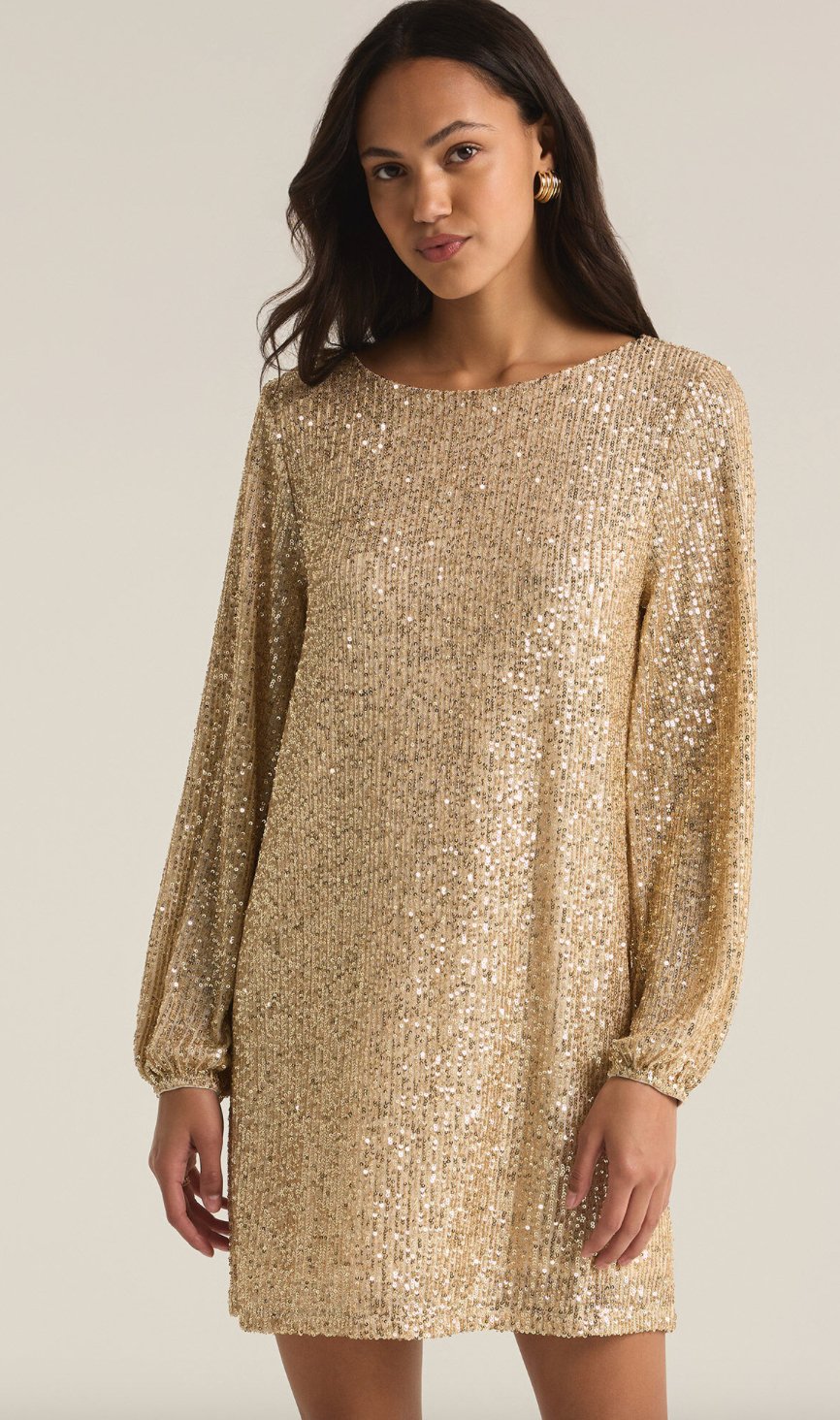 Andromeda sequin dress in champagne - Heart On A Hanger