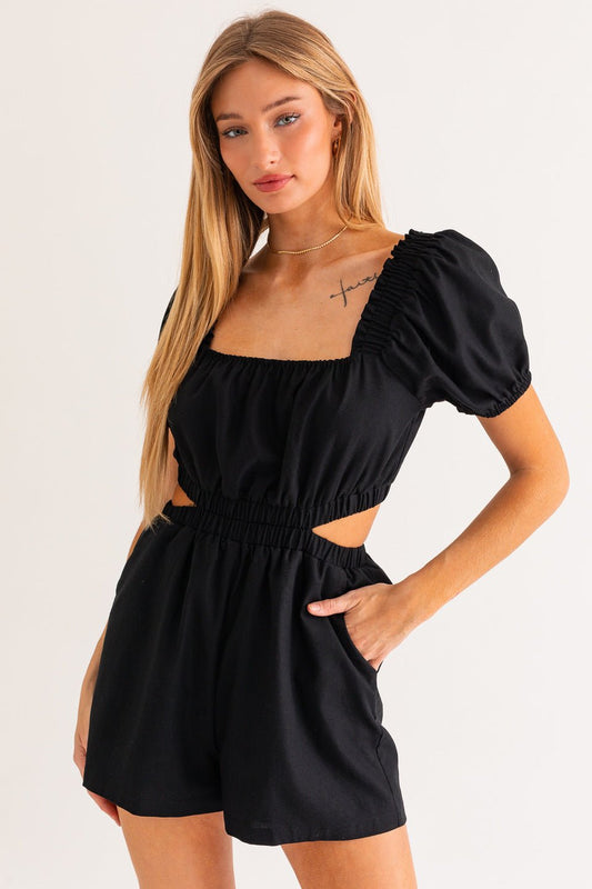 Black Romper - Heart On A Hanger