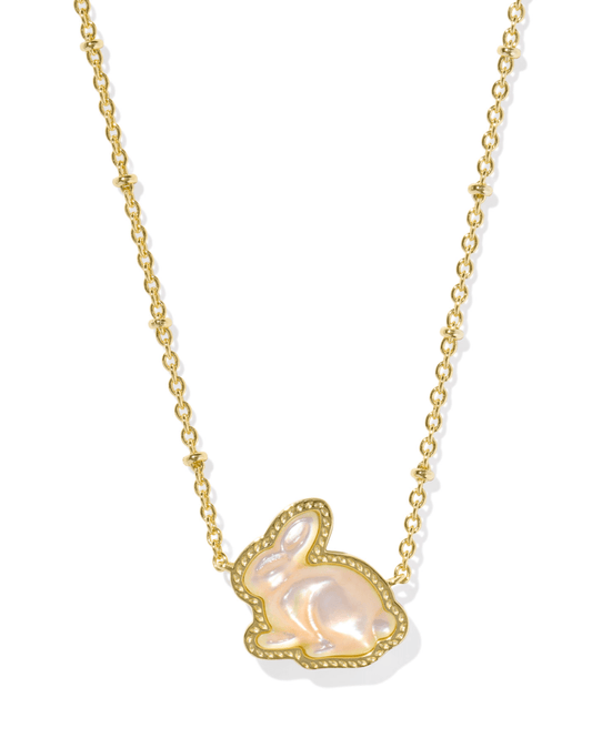 Bunny short pendant necklace - Heart On A Hanger