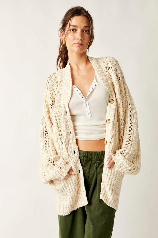 Ivory cable cardi - Heart On A Hanger