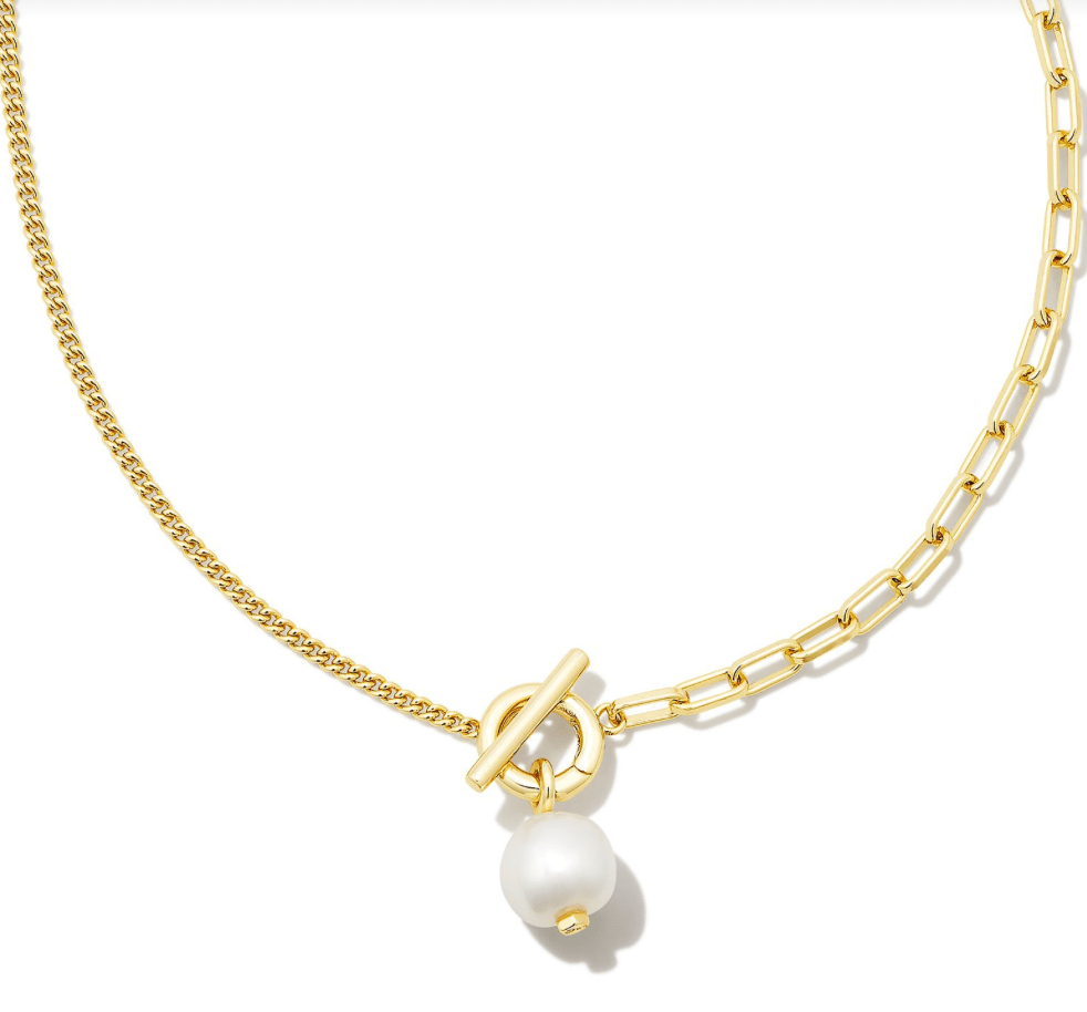 Leighton pearl chain necklace - Heart On A Hanger