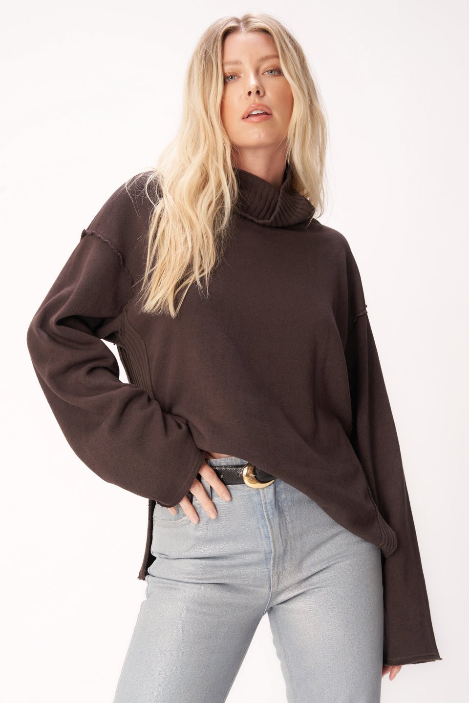 Nicola funnel neck sweatshirt - Heart On A Hanger