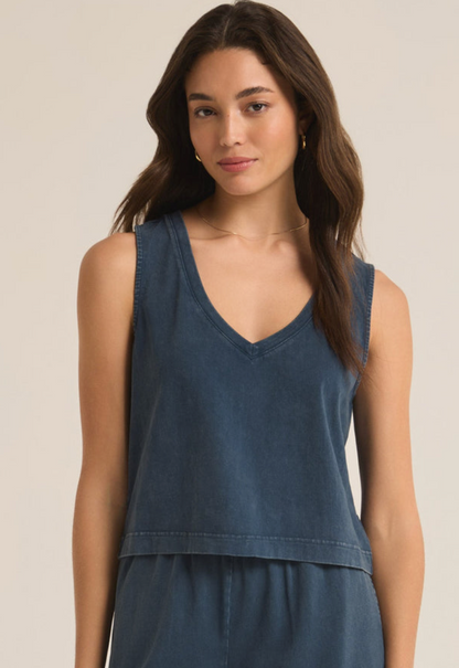 Sloane v neck top in midnight