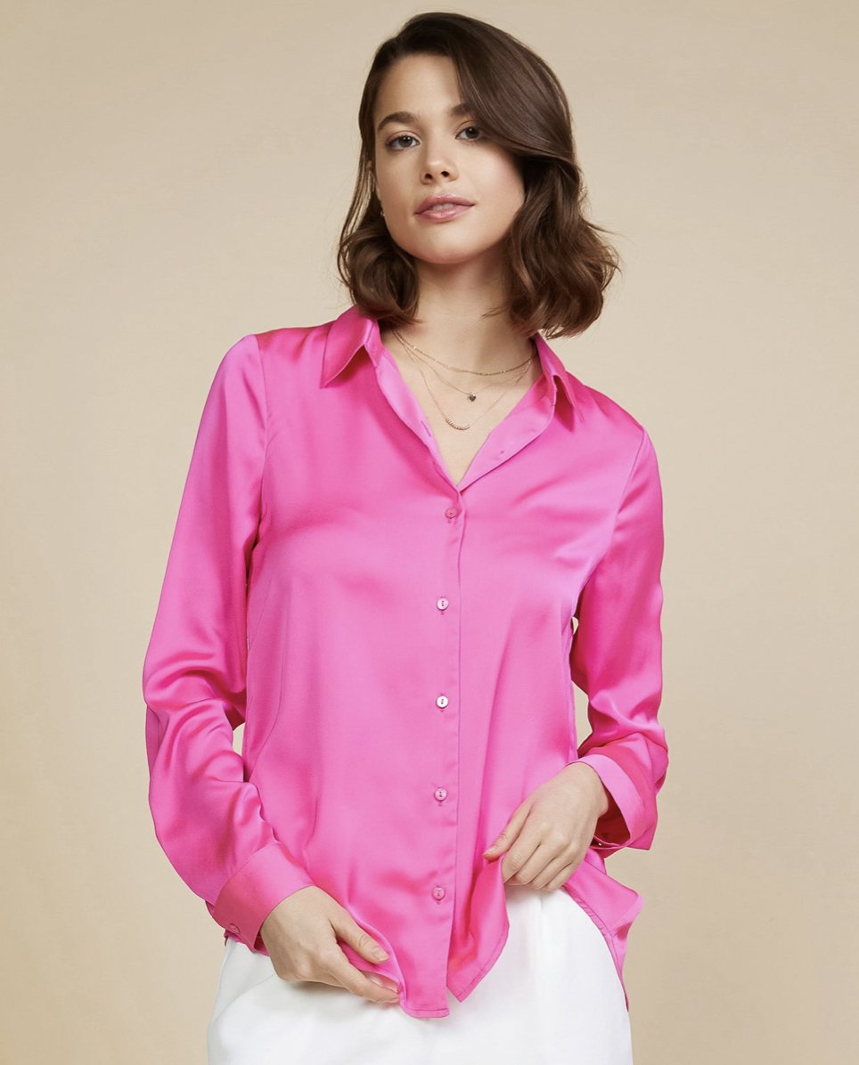 Pretty In Pink Button Down - Heart On A Hanger