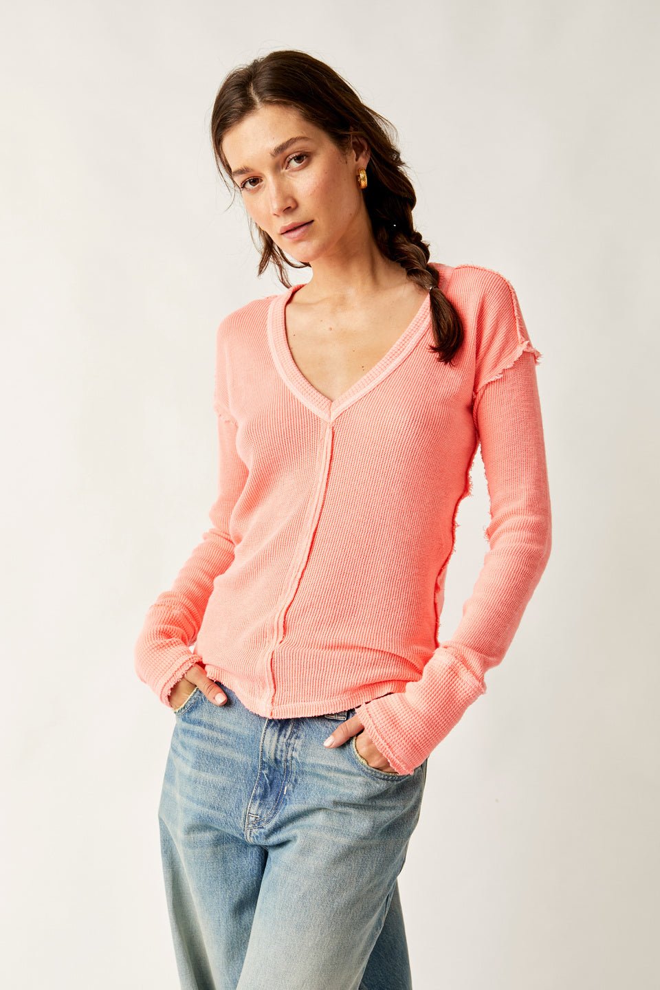 Sail away long sleeve in fluorescent coral - Heart On A Hanger