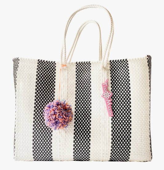 Zebra Woven Super Tote - Heart On A Hanger