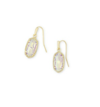 Lee Earring Gold Dichroic Glass