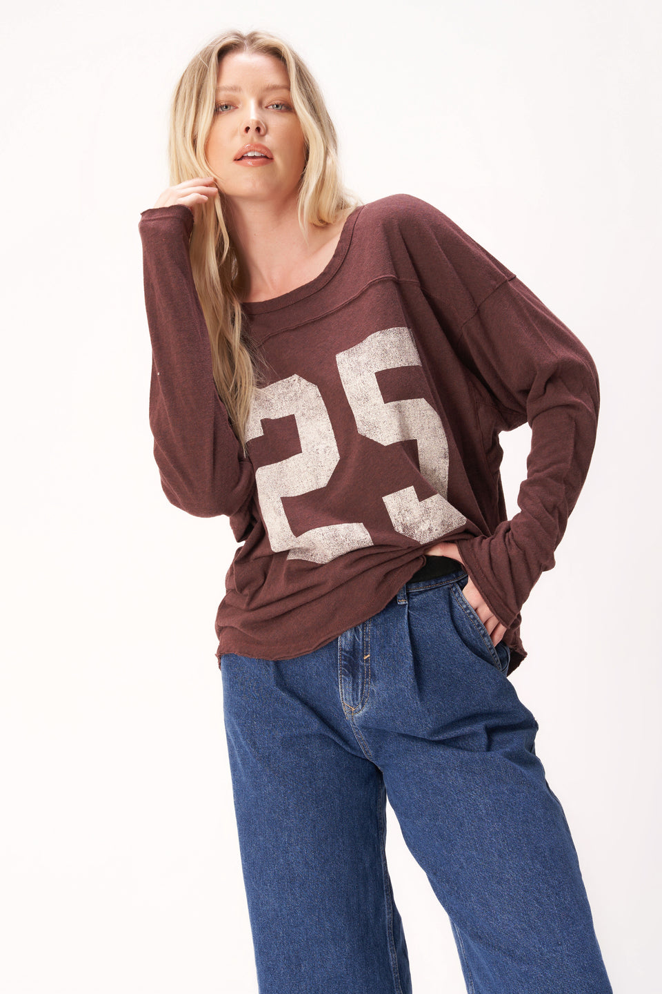 Game on slouchy long sleeve