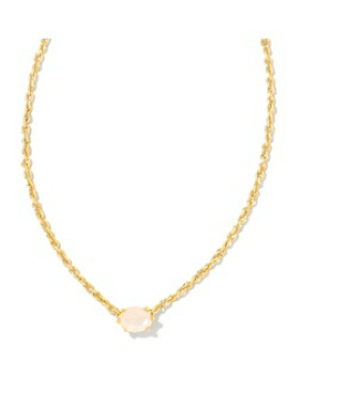 Cailin crystal gold champagne opal necklace