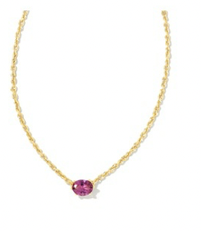Cailin crystal purple necklace