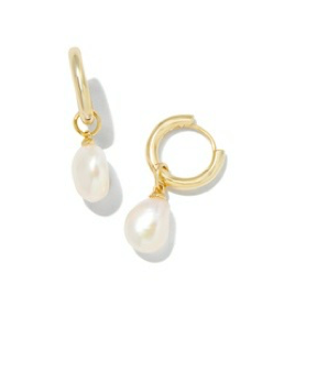 Willa pearl huggie earrings