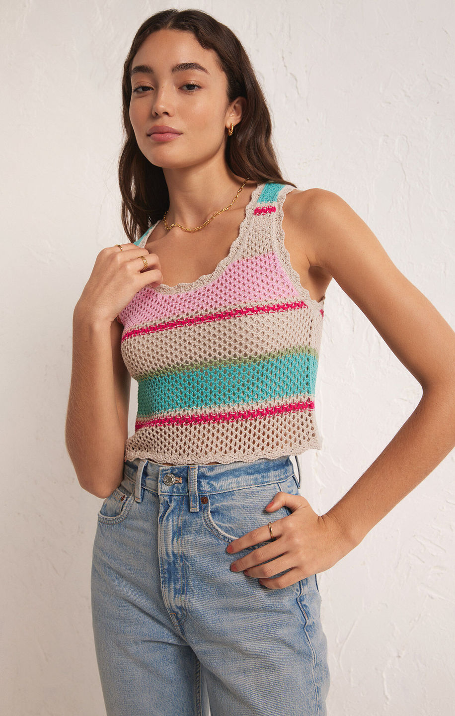 Sol striped sweater tank