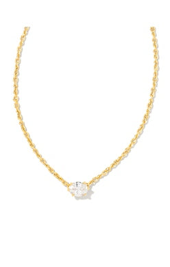 Cailin Crystal Pendant Necklace Gold